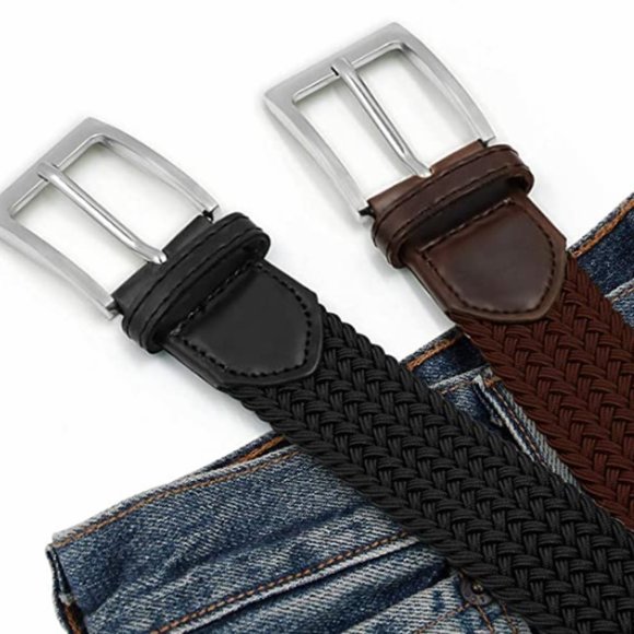 FAIRWIN XL Elastic Braided Belt 1.3” Woven Fabric XL 41-44″ - Picture 5 of 6